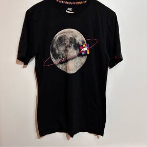 Nike Black T-Shirt with Colorful Collar